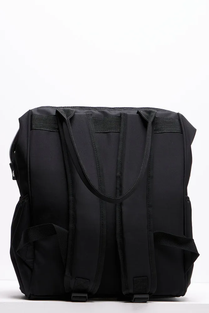 Upper Handle Backpack Nappy Bag Black