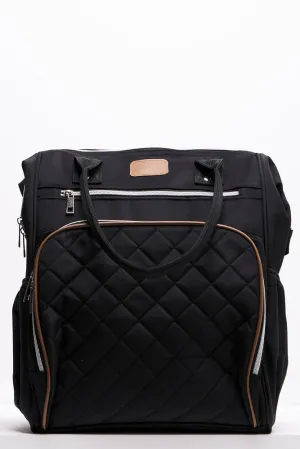 Upper Handle Backpack Nappy Bag Black