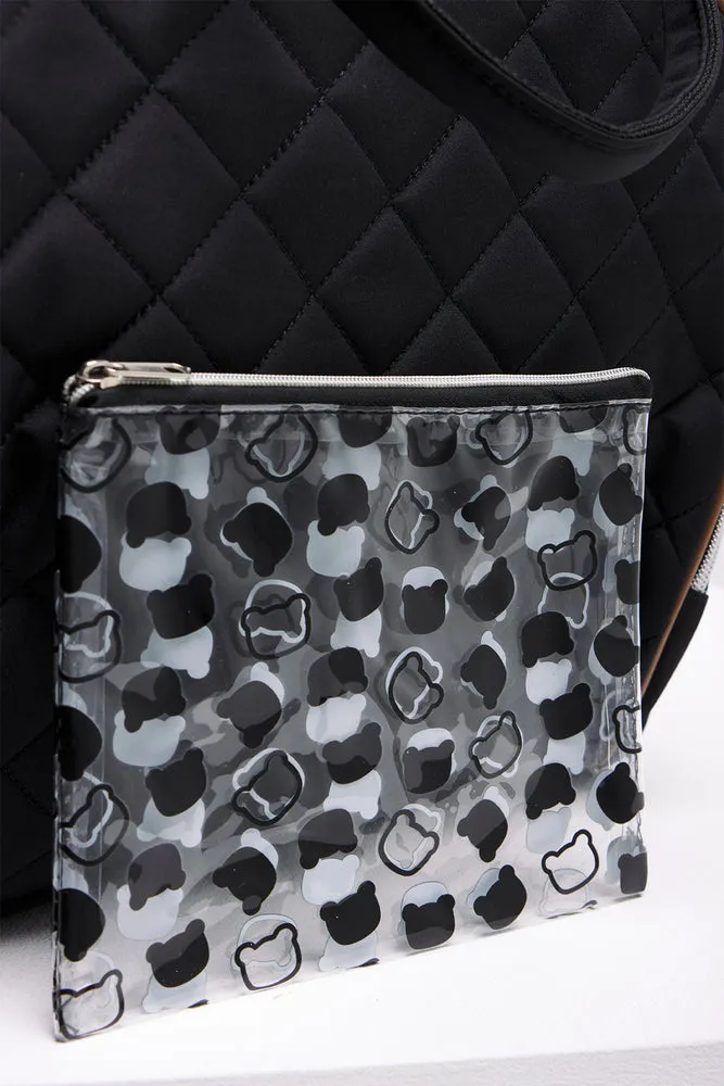 Upper Handle Backpack Nappy Bag Black