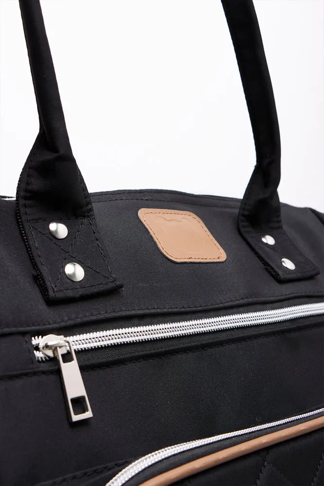 Upper Handle Backpack Nappy Bag Black