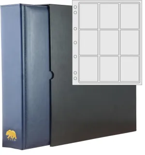 Ursae Minoris Manor Library Album with Collector's Pages for 45 Coins in Standard Certified or Certified-Style Holders PCGS, NGC, ANACS, Guardhouse, BCW, Ursae Minoris – Deep Blue with Slipcase