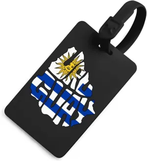 Uruguayan Flag Map Uruguay Luggage Tag for Suitcase Funny Bag Tags Travel Identify Labels