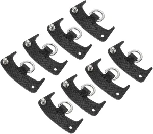 uxcell 8Pcs Leather Purse Straps, 6.4cmx2.7cm Punch-Free Buckle Bag Strap Transformation Accessories for Mini Bag Handbag Crossbody Shoulder Strap, Black