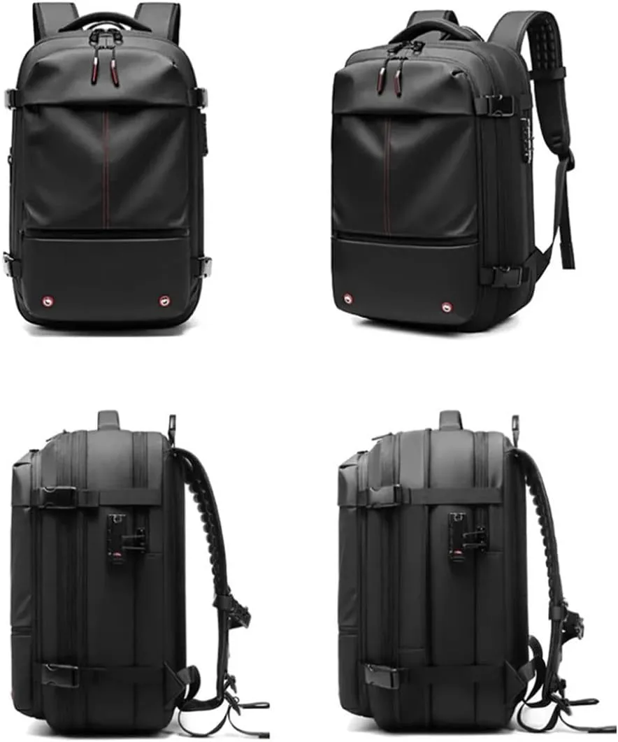 Vacpack Backpack, 60L Expandable Backpack with Vacuum Compression, Water Resistant, Anti Theft Vacpack Travel Vacuum Backpack (Black)