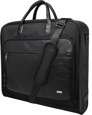 Vangue Garment Bags for Travel Carry On Large Travel Suit Bag for Men with Adjustable Shoulder Strap Garment Bags for Hanging Clothes for Business Trips Graduation Meeting Wedding Party Balck