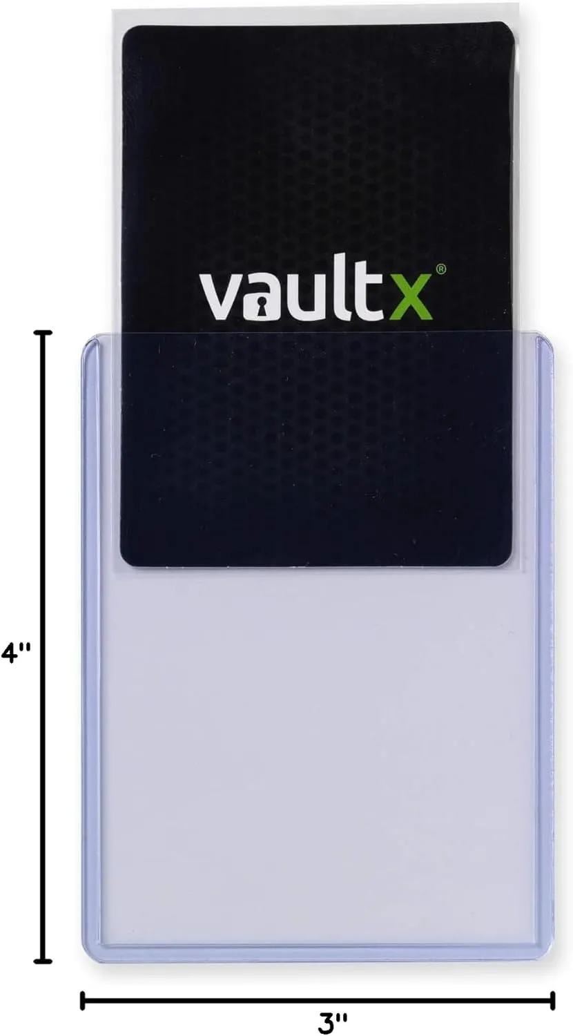 Vault X Toploaders 35pt, Trading Cards, Premium Extra Thick, 3" x 4" Seamless Rigid Card Holders, Hard Sleeves, Clear Protection for Collectible Card Games, Sports, TCG (100 Pack)