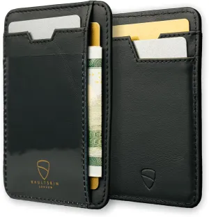 Vaultskin Slim RFID Wallet for Men - Leather Front Pocket Minimalist Card Holder Wallet with ID Window & Gift Box