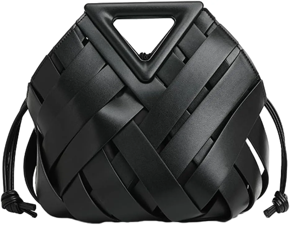 Vegan Leather Clutch Purses for Women Woven Small Crossbody Shoulder Bag Cute Top Handle Handbags Satchels 2025