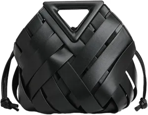Vegan Leather Clutch Purses for Women Woven Small Crossbody Shoulder Bag Cute Top Handle Handbags Satchels 2025