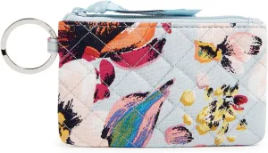 Vera Bradley Women's Cotton Zip ID Case Wallet, Sea Air Floral - Recycled Cotton, One Size
