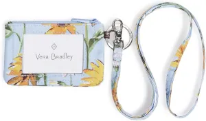 Vera Bradley Women's Recycled Lighten Up Reactive Zip ID Case and Lanyard Combo