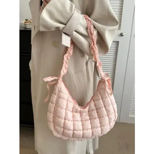 Vibrant Pink Quilted Shoulder Bags