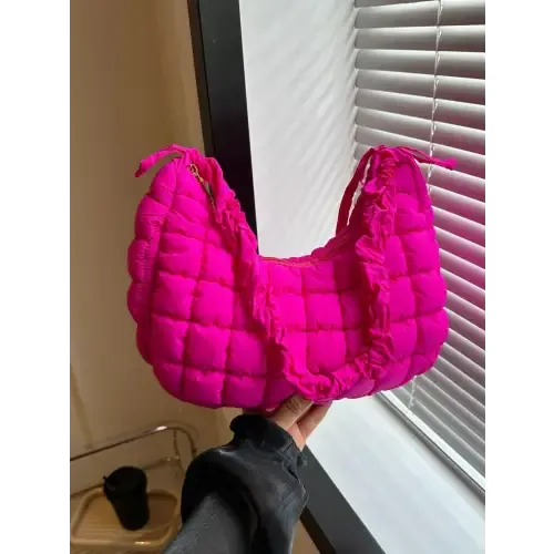 Vibrant Pink Quilted Shoulder Bags