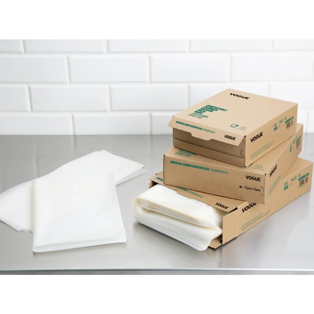 Vogue Compostable Chamber Vacuum Pack Bags 150x250mm (100 pack)