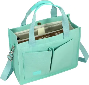 Voova Large Canvas Tote Bag for Women, Womens Laptop Work Bags Crossbody Purse Handbag Shoulder Travel Messenger Totes