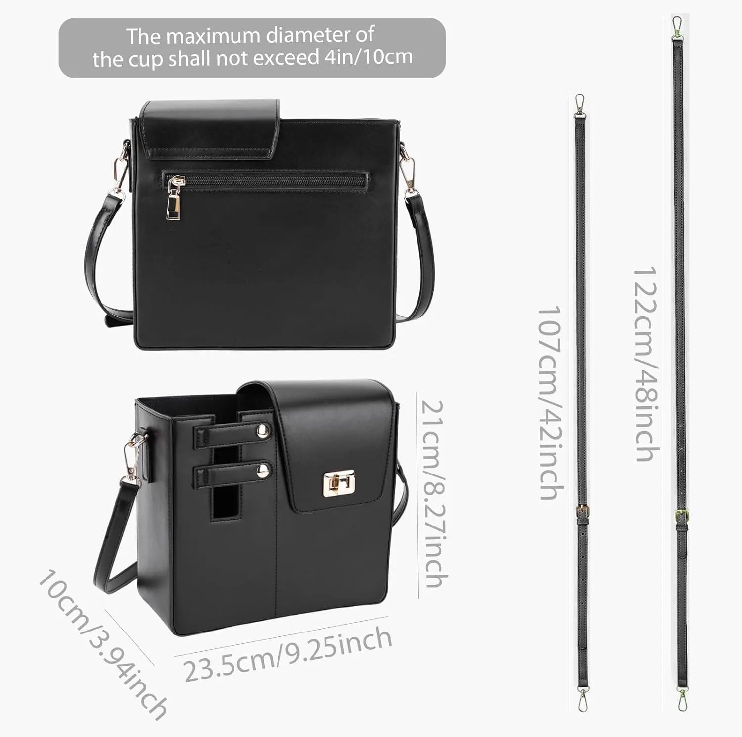 Water Cup Storage Bag Crossbody Bags for Women Cup Holder Tumbler Purse Outdoor Portable Compatible with Most Water Bottles
