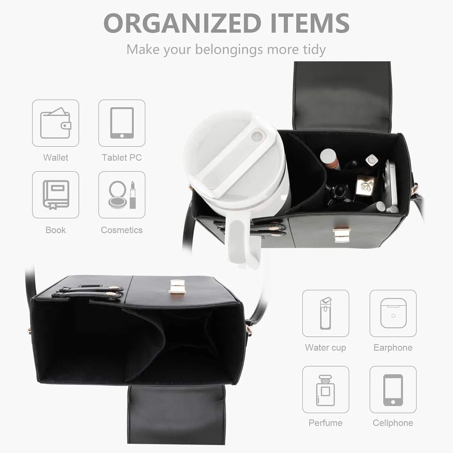 Water Cup Storage Bag Crossbody Bags for Women Cup Holder Tumbler Purse Outdoor Portable Compatible with Most Water Bottles