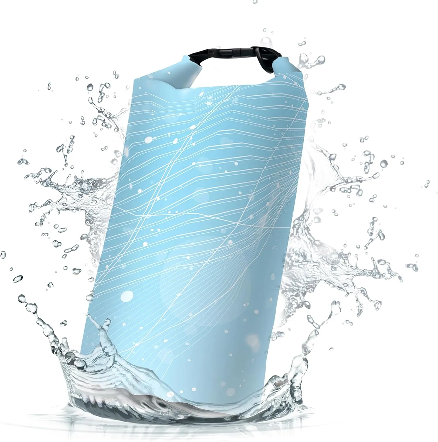 Waterproof Dry Bag,Roll Top Sky Blue Waterproof Backpack 5L/10L/20L Floating and Lightweight Bags for Kayaking, Boating, Fishing, Swimming and Camping