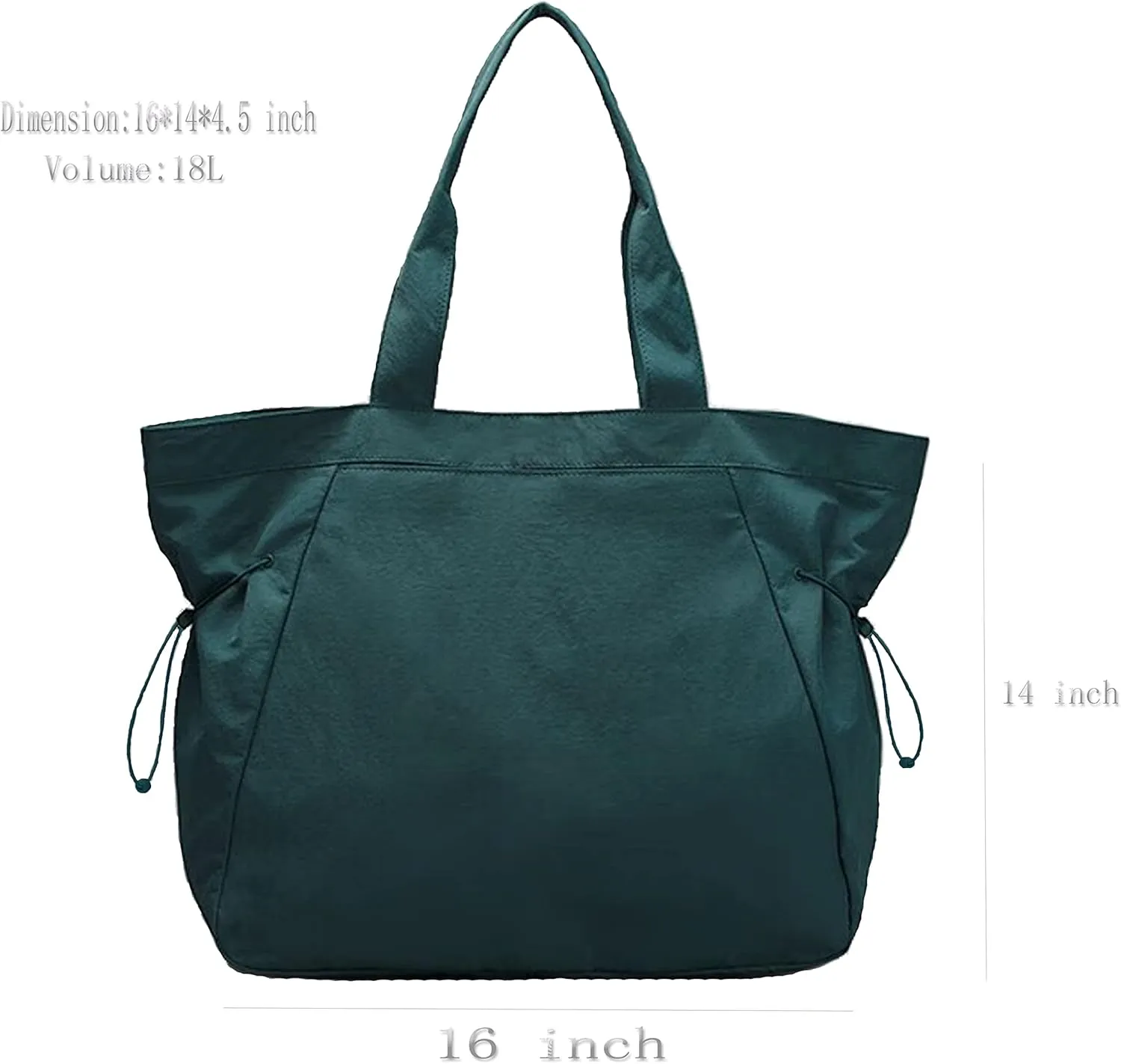Waterproof Side-Cinch Shopper Bags Travel Tote Bags for women Shoulder Bag for Shopping Workout Beach 18L