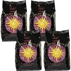 Waxness Italian Velvet Full Body Hard Wax - Made in Italy / 2.2 lbs. - 35.27 oz. - 1 kg. Each X 4 Bags = 8.8 Lbs