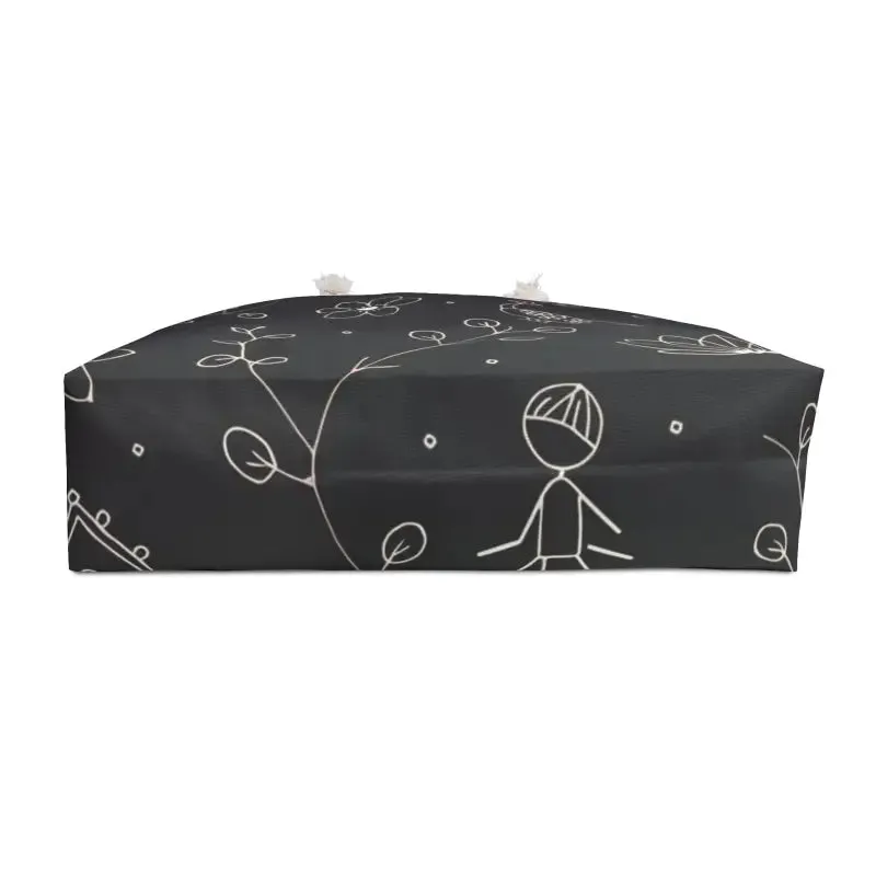 White Floral Elements Weekender Bag for Chic Getaways