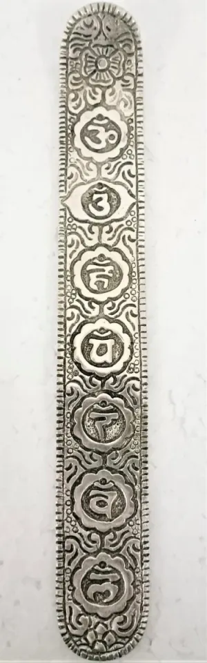 White Metal Chakra Incense Holder