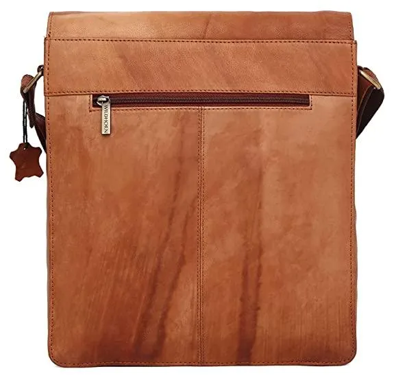 WILDHORN® Original Leather 11.5 inch Messenger Bag for Men I Multipurpose Bag I Office Bag I Travel Bag with Adjustable Strap DIMENTION : L-11.5 inch W-3 inch H-13.5 inch
