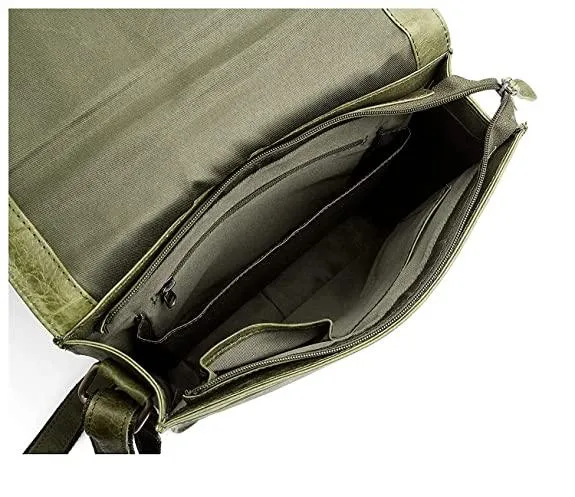 WILDHORN® Original Leather 11.5 inch Messenger Bag for Men I Multipurpose Bag I Office Bag I Travel Bag with Adjustable Strap DIMENTION : L-11.5 inch W-3 inch H-13.5 inch
