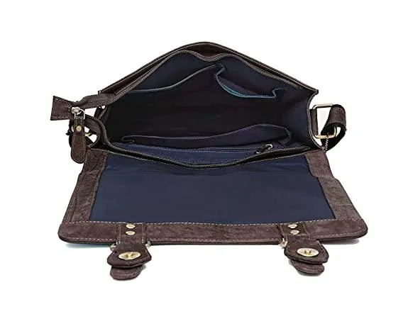 WILDHORN® Original Leather 11.5 inch Messenger Bag for Men I Multipurpose Bag I Office Bag I Travel Bag with Adjustable Strap DIMENTION : L-11.5 inch W-3 inch H-13.5 inch
