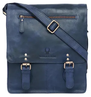 WILDHORN® Original Leather 11.5 inch Messenger Bag for Men I Multipurpose Bag I Office Bag I Travel Bag with Adjustable Strap DIMENTION : L-11.5 inch W-3 inch H-13.5 inch