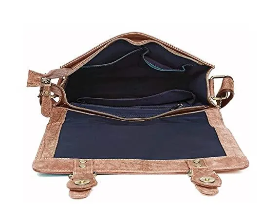 WILDHORN® Original Leather 11.5 inch Messenger Bag for Men I Multipurpose Bag I Office Bag I Travel Bag with Adjustable Strap DIMENTION : L-11.5 inch W-3 inch H-13.5 inch