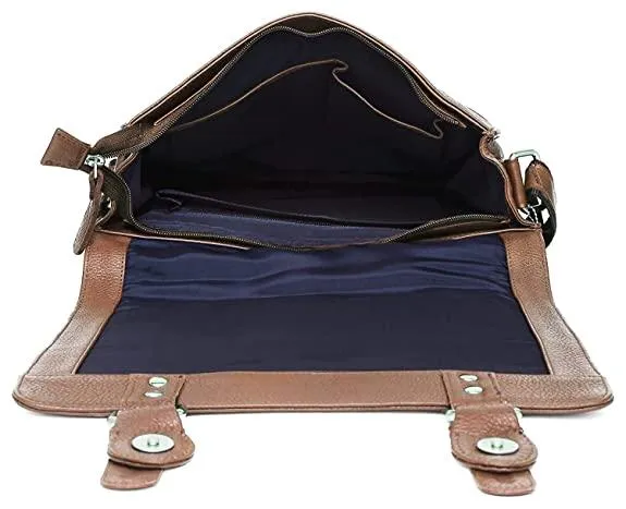 WILDHORN® Original Leather 11.5 inch Messenger Bag for Men I Multipurpose Bag I Office Bag I Travel Bag with Adjustable Strap DIMENTION : L-11.5 inch W-3 inch H-13.5 inch