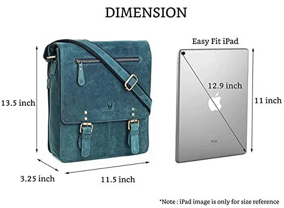 WILDHORN® Original Leather 11.5 inch Messenger Bag for Men I Multipurpose Bag I Office Bag I Travel Bag with Adjustable Strap DIMENTION : L-11.5 inch W-3 inch H-13.5 inch