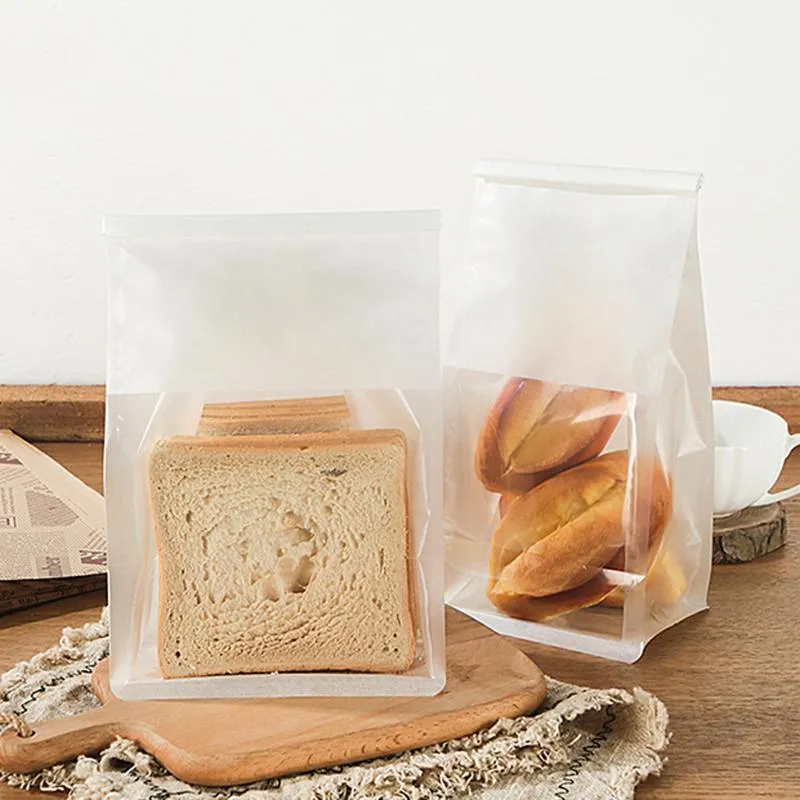 Window Bread Packaging Paper Bags 100PCS White/Kraft