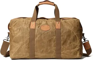WINVOX Gym Totes Military Style Canvas Shoulder Bag Waxed Canvas Man Travel Handbags Waterproof Vintage Outdoor Male Large Sport Travel Bags(Khaki)