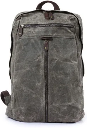 WOBBLO Hiking Daypacks Waxed Canvas Backpack Retro Laptop Bags Men Outdoor Hiking Rucksack Waterproof Travel Backpack