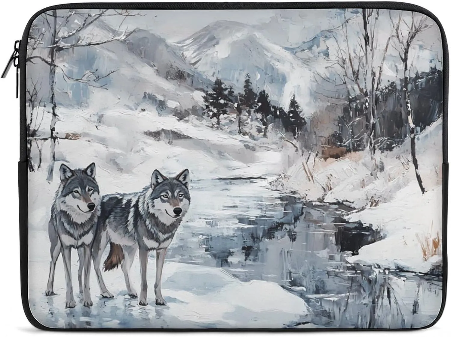 Wolf Wolves by The Stream Fashion Laptop Sleeve Bag Computer Carrying Case for Business Office Travel