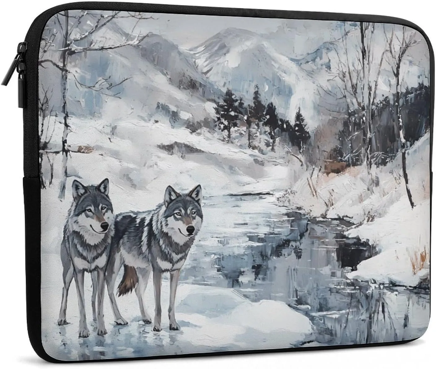 Wolf Wolves by The Stream Fashion Laptop Sleeve Bag Computer Carrying Case for Business Office Travel