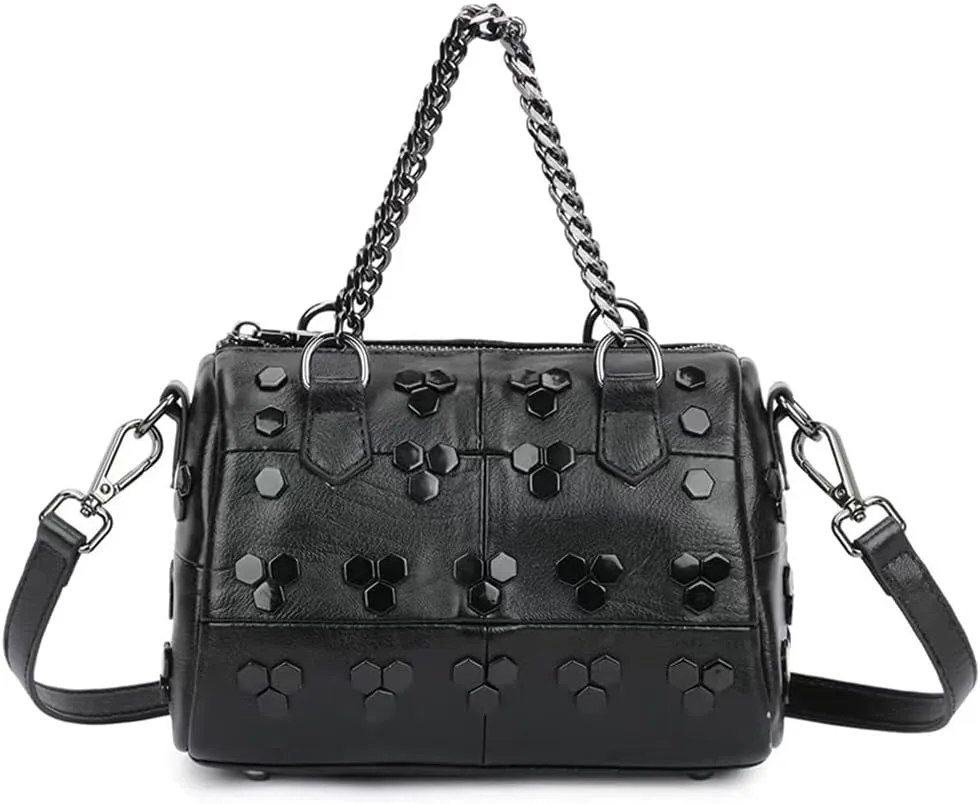 Women Chain Handbag Faux Leather Tote Bag Shoulder Bag Zip Closure Totes Large Purse Satchel-style-handbags