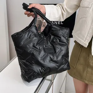 Women Crossbody Bag Quilted Cotton Ladies Messenger Bags Autumn Winter Large Capacity Fashion Casual for Weekend Vacation