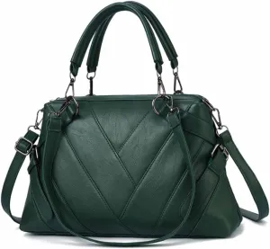 Women Handbag Hobo Shoulder Crossbody Bag,Stitching PU Top Handle Bags Totes Satchel Purse