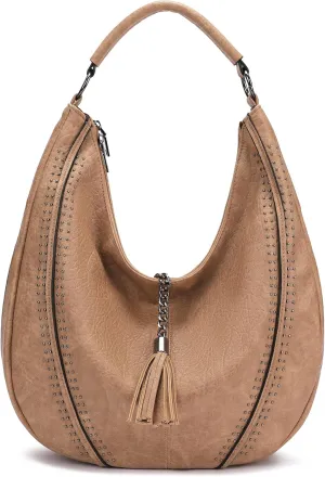 Women Hobo Bags Oversized Leather Handbags PU Crossbody Shoulder Totes Winter Stylish Purses