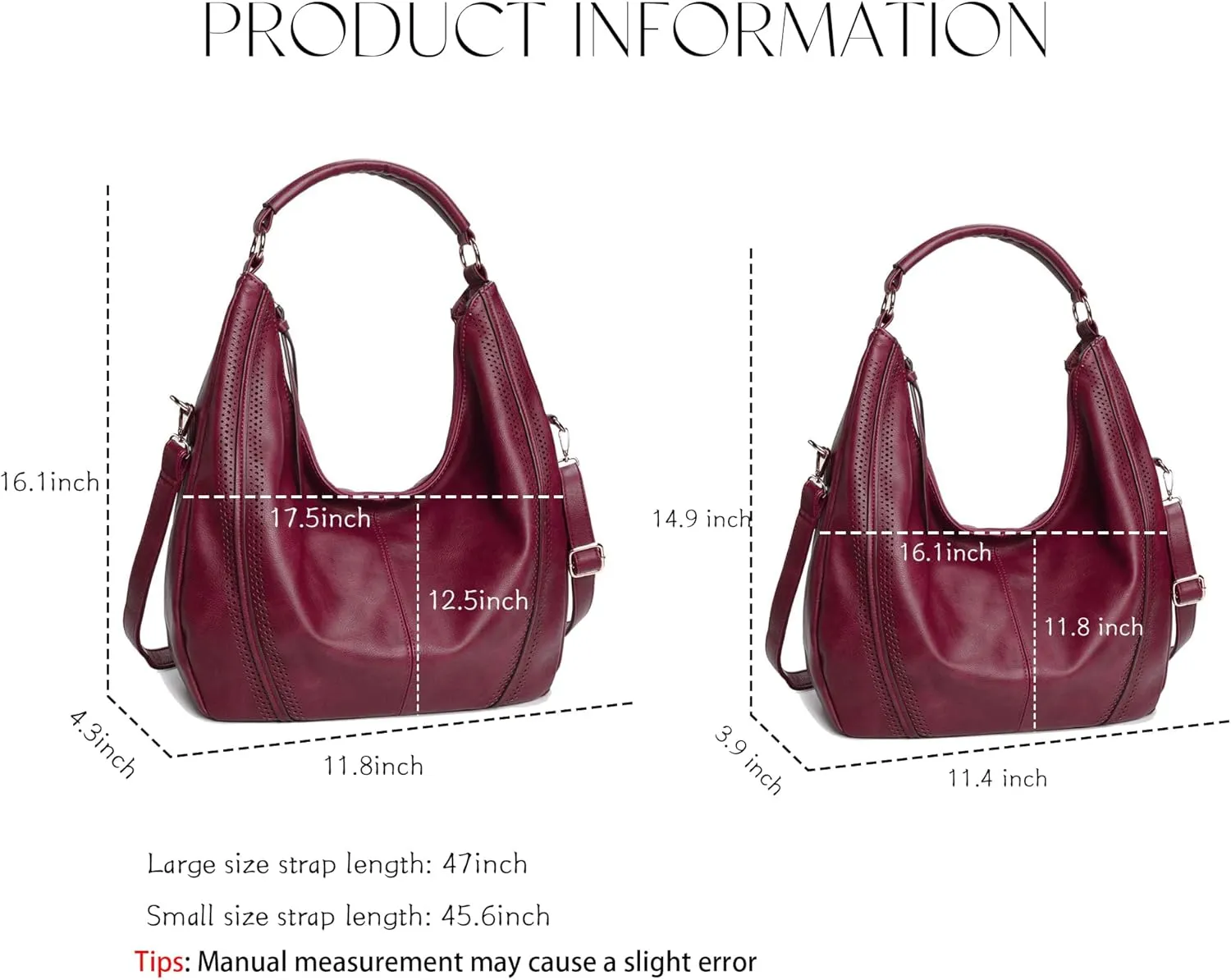 Women Hobo Bags Oversized Leather Handbags PU Crossbody Shoulder Totes Winter Stylish Purses