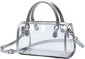 Women Purse Transparent Handbag Top Handle Shoulder Bag PVC Purse Totes Satchel