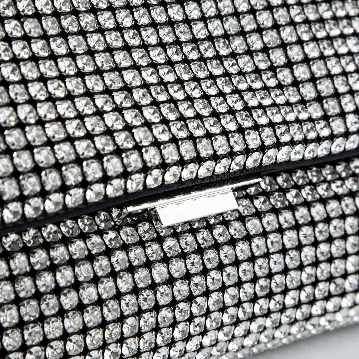 Women Rhinestone Evening Shoulder Bag WOC Crystal Clutch with Detachable Strap Sparkling Purse for Wedding Party