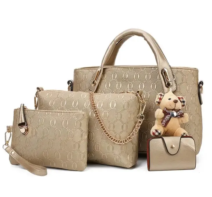 Women's 4 Set  Pu Leather Handbags