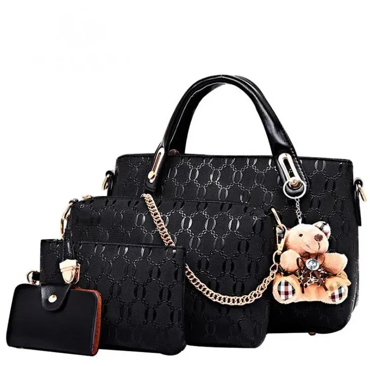 Women's 4 Set  Pu Leather Handbags