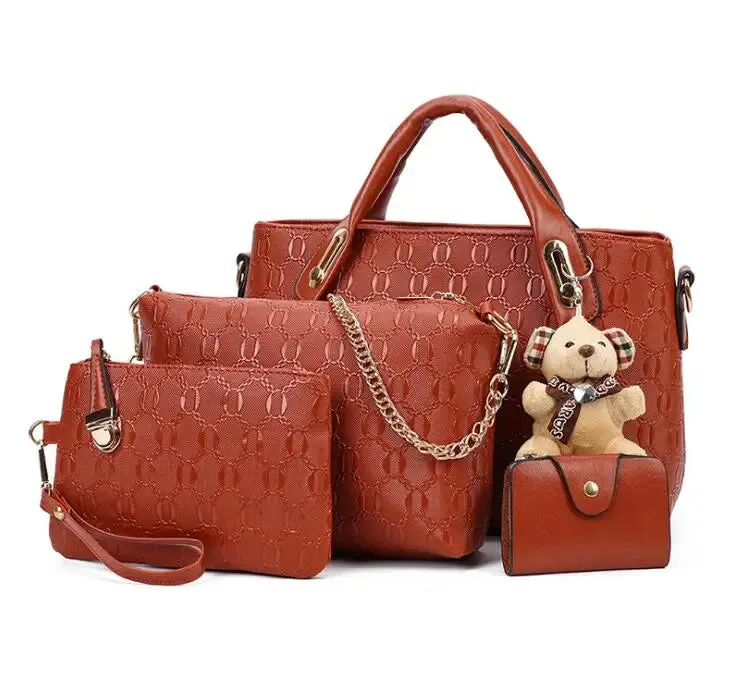 Women's 4 Set  Pu Leather Handbags