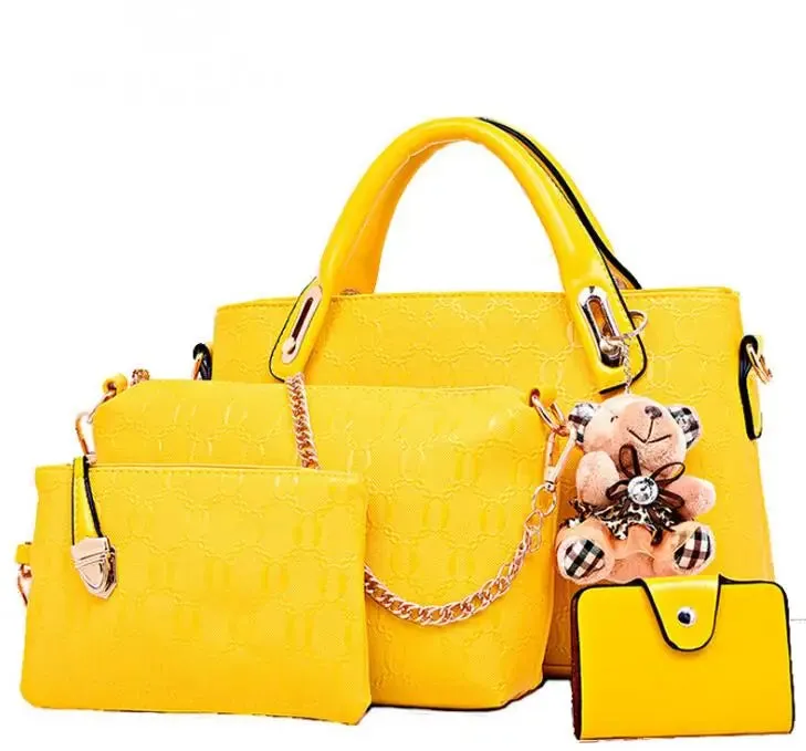 Women's 4 Set  Pu Leather Handbags