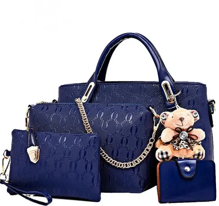 Women's 4 Set  Pu Leather Handbags
